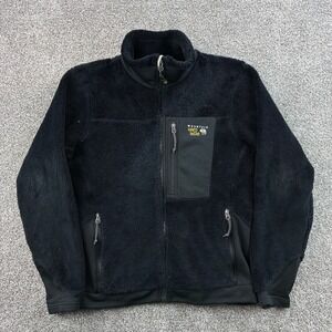 Mountain Hardwear Fleece Jacket Women's M Black Monkey Man High Loft Full Zip